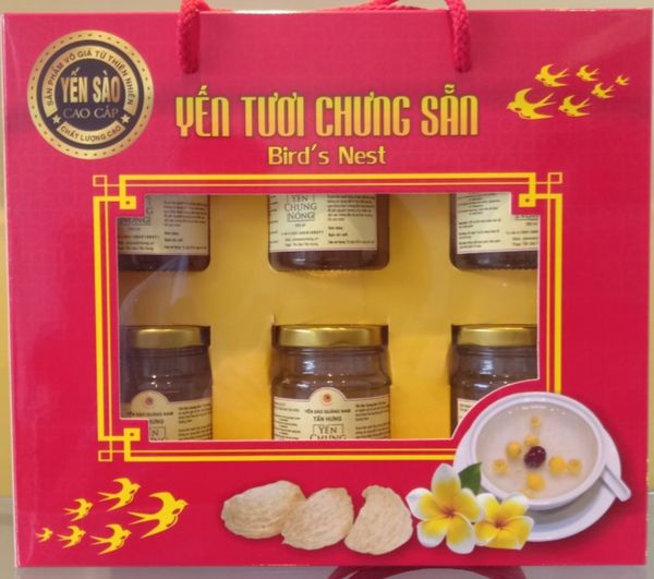 Set Yến Chưng Sẵn 6 HỦ NGUYÊN CHẤT